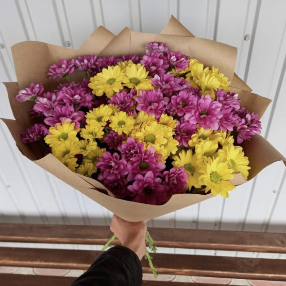 Букет 9 хризантем в Форосе