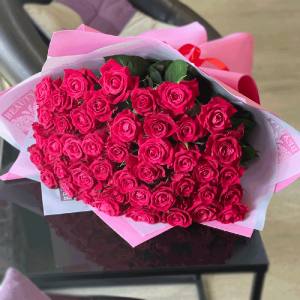 51 розовая роза в Форосе