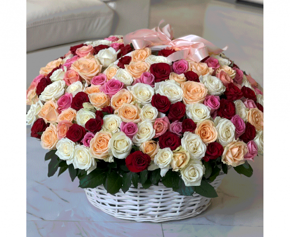 201 роза в корзине в Форосе