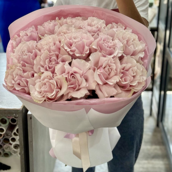 Букет 9 французких нежно-розовых роз в Форосе